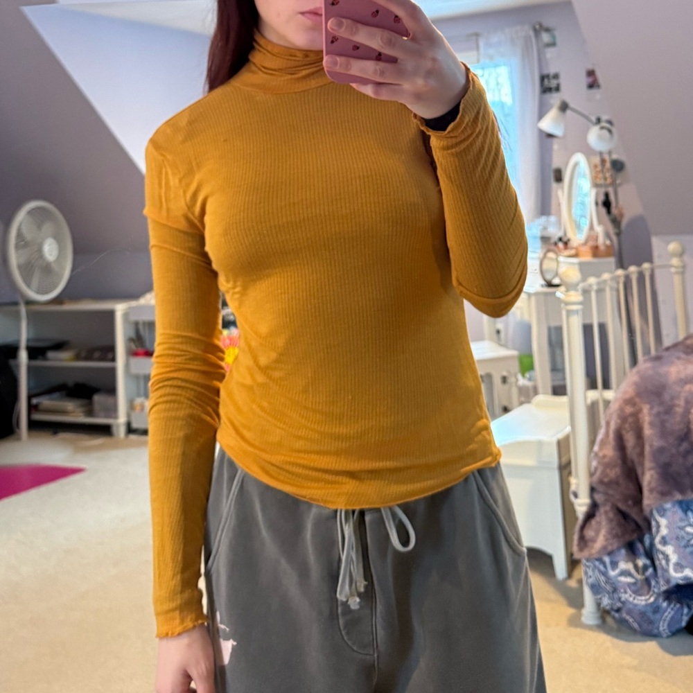 Urban outfitters yellow turtleneck